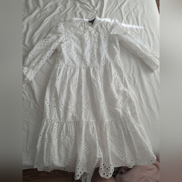 White Eyelet Lace Dress - Picture 2 of 4